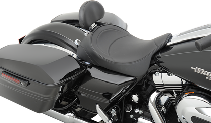 DRAG SPECIALTIES SEATS Solo Seat - Mild Stitched - Driver Backrest - FL '08-'23 0801-0886