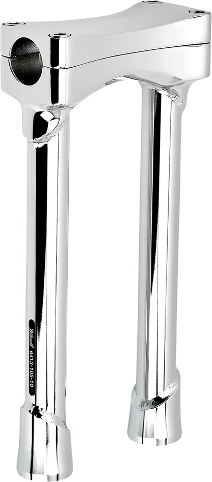 BILTWELL Murdock O/S Risers - 10" - Chrome 6413-105-10