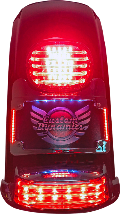 CUSTOM DYNAMICS Turn Signal Eliminator/Illuminated Tri-Frame - Gloss Black TS-ELIM-06HW-B