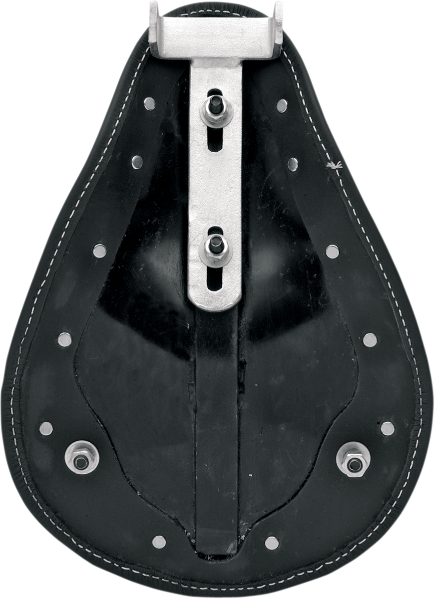 DRAG SPECIALTIES SEATS Seat - Spring Solo - Low-Profile - Small - Black Leather/White Stitching 0806-0028