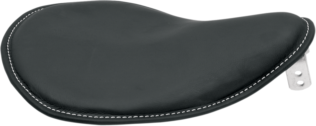 DRAG SPECIALTIES SEATS Seat - Spring Solo - Low-Profile - Small - Black Leather/White Stitching 0806-0028