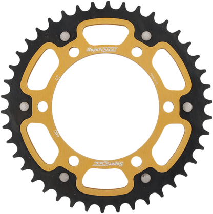 SUPERSPROX Stealth Rear Sprocket - 42 Tooth - Gold - Kawasaki/Yamaha/Suzuki RST-486-42-GLD
