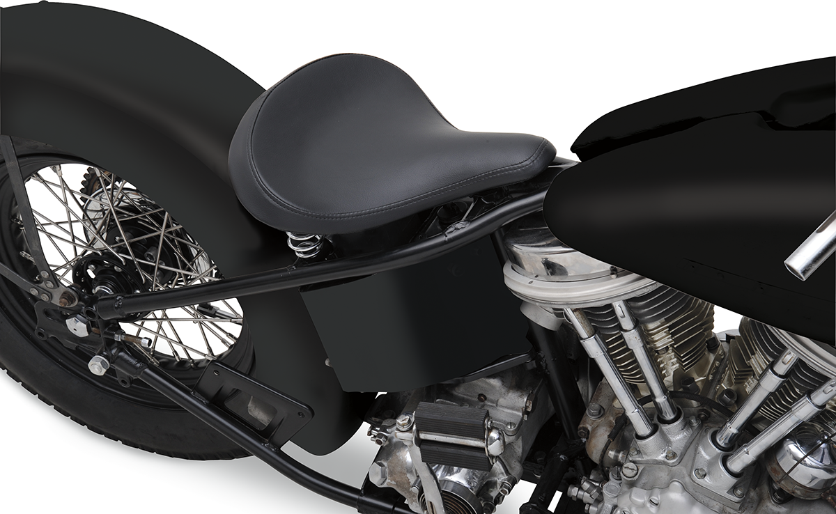 DRAG SPECIALTIES SEATS Seat - Spring Solo - Large - Black Vinyl - Smooth 0806-0047