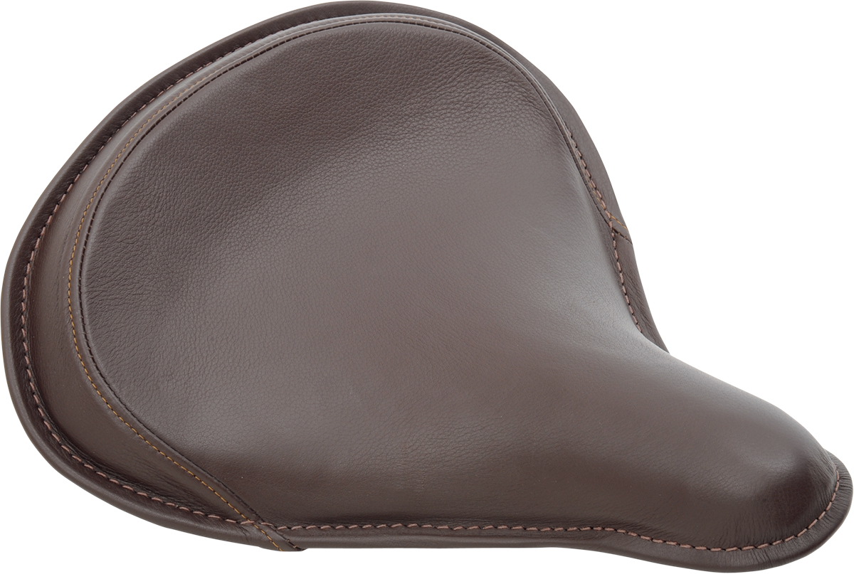 DRAG SPECIALTIES SEATS Seat - Spring Solo - Large - Brown Leather/Perimeter Stitch 0806-0049