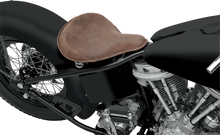 DRAG SPECIALTIES SEATS Seat - Spring Solo - Large - Distressed Brown Leather/Perimeter Stitch 0806-0050
