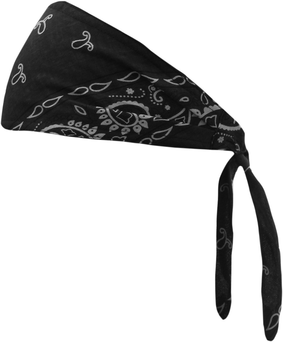 SCHAMPA & DIRT SKINS Old School Bandana - Traditional Black Paisley OSB1-100