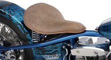 DRAG SPECIALTIES SEATS Spring Solo Seat - Large - Low-Profile - Brown w/ Perimeter Stitch 0806-0056