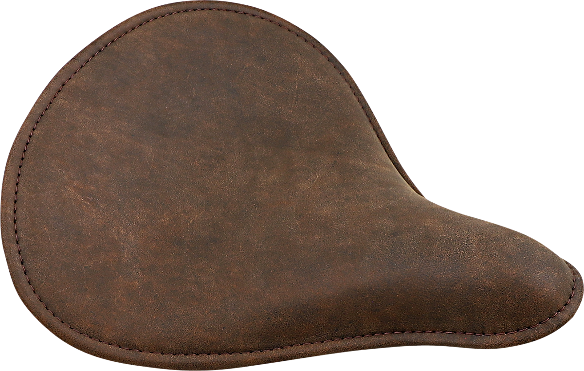 DRAG SPECIALTIES SEATS Spring Solo Seat - Large - Low-Profile - Brown w/ Perimeter Stitch 0806-0056