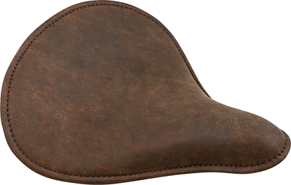 DRAG SPECIALTIES SEATS Spring Solo Seat - Large - Low-Profile - Brown w/ Perimeter Stitch 0806-0056