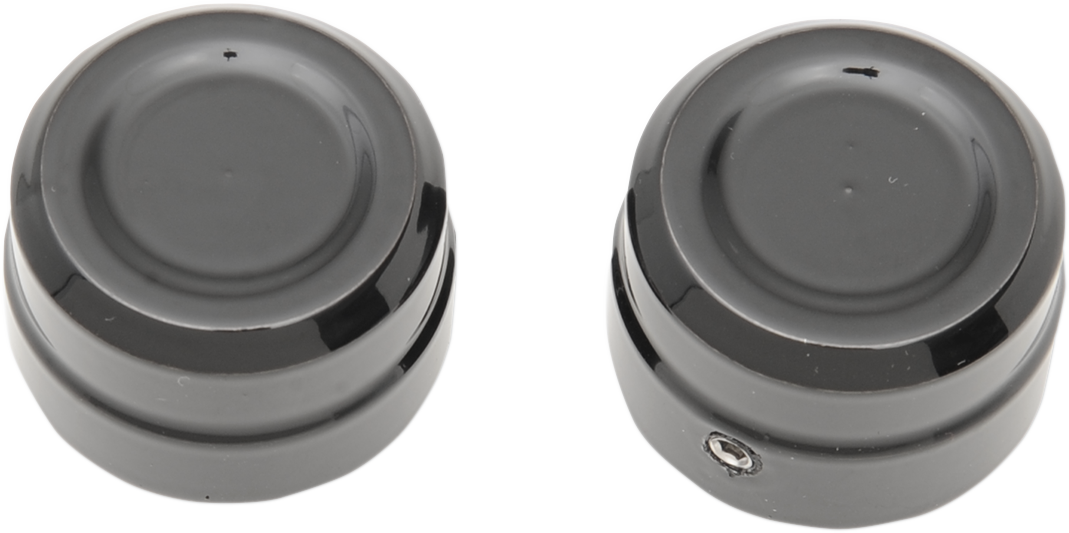 DRAG SPECIALTIES Axle Caps - Front - Black - Pair 0214-0831