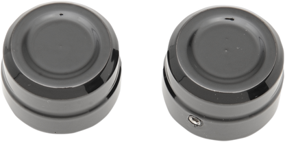 DRAG SPECIALTIES Axle Caps - Front - Black - Pair 0214-0831