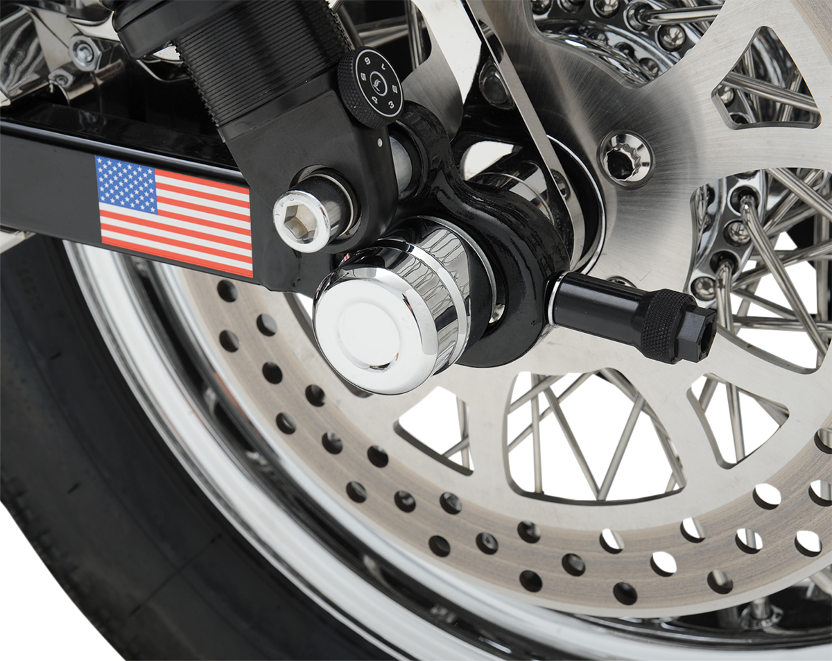 DRAG SPECIALTIES Axle Caps - Rear - Chrome - Pair 0214-0832