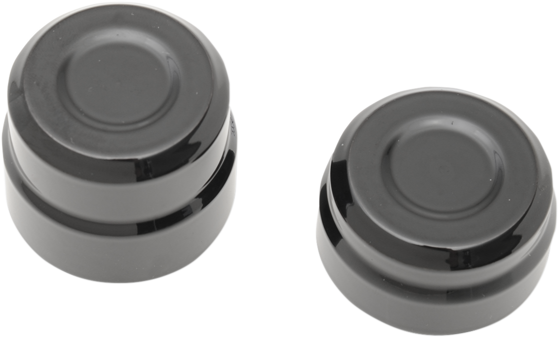 DRAG SPECIALTIES Axle Caps - Rear - Black - Pair 0214-0833