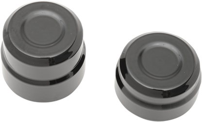 DRAG SPECIALTIES Axle Caps - Rear - Black - Pair 0214-0833