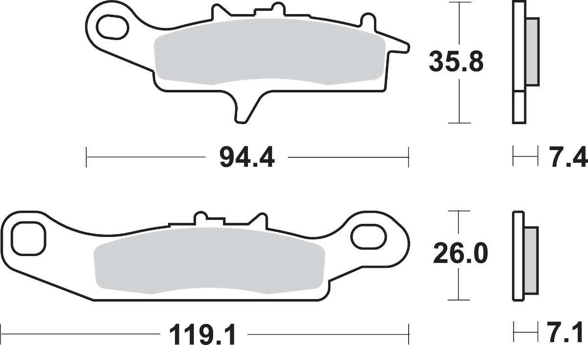 SBS Off-Road Sintered Brake Pads - Kawasaki - 798SI 798SI