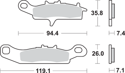 SBS Off-Road Sintered Brake Pads - Kawasaki - 798SI 798SI