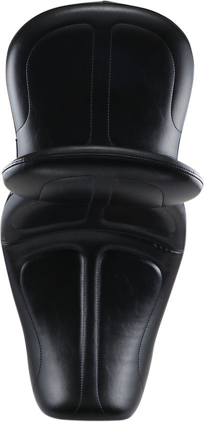 LE PERA Maverick Seat - with Backrest - Stitched - Black - FLD/FXD '06-'17 LK-970BR