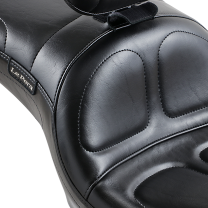 LE PERA Maverick Seat - with Backrest - Stitched - Black - FLD/FXD '06-'17 LK-970BR