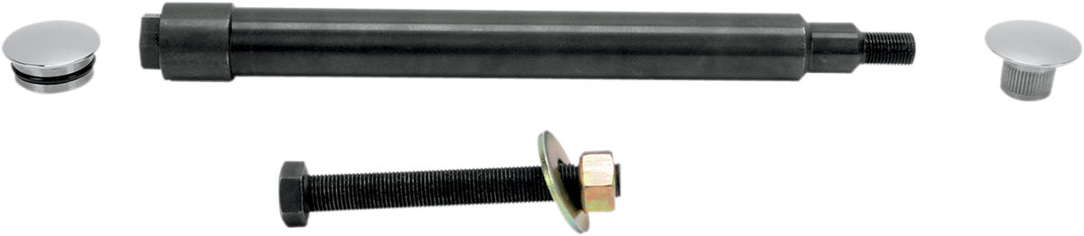 KLOCK WERKS Axle Kit - Flush Mount - Front - Black w/Polished End Caps KWS-01-1007