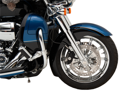 KLOCK WERKS Axle Kit - Flush Mount - Front - Black w/Polished End Caps KWS-01-1012