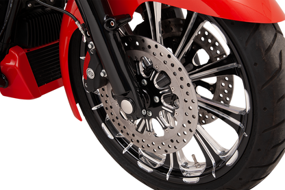 KLOCK WERKS Axle Kit - Flush Mount - Front - Black w/Polished End Caps KWS-01-1012