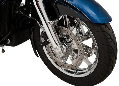 KLOCK WERKS Axle Kit - Flush Mount - Front - Black w/Polished End Caps KWS-01-1012