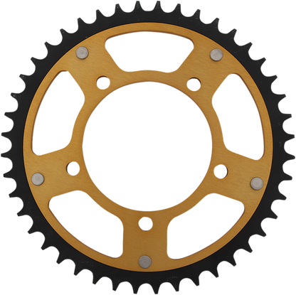 SUPERSPROX Stealth Rear Sprocket - 44 Tooth - Gold - Aprilia RST-702-44-GLD