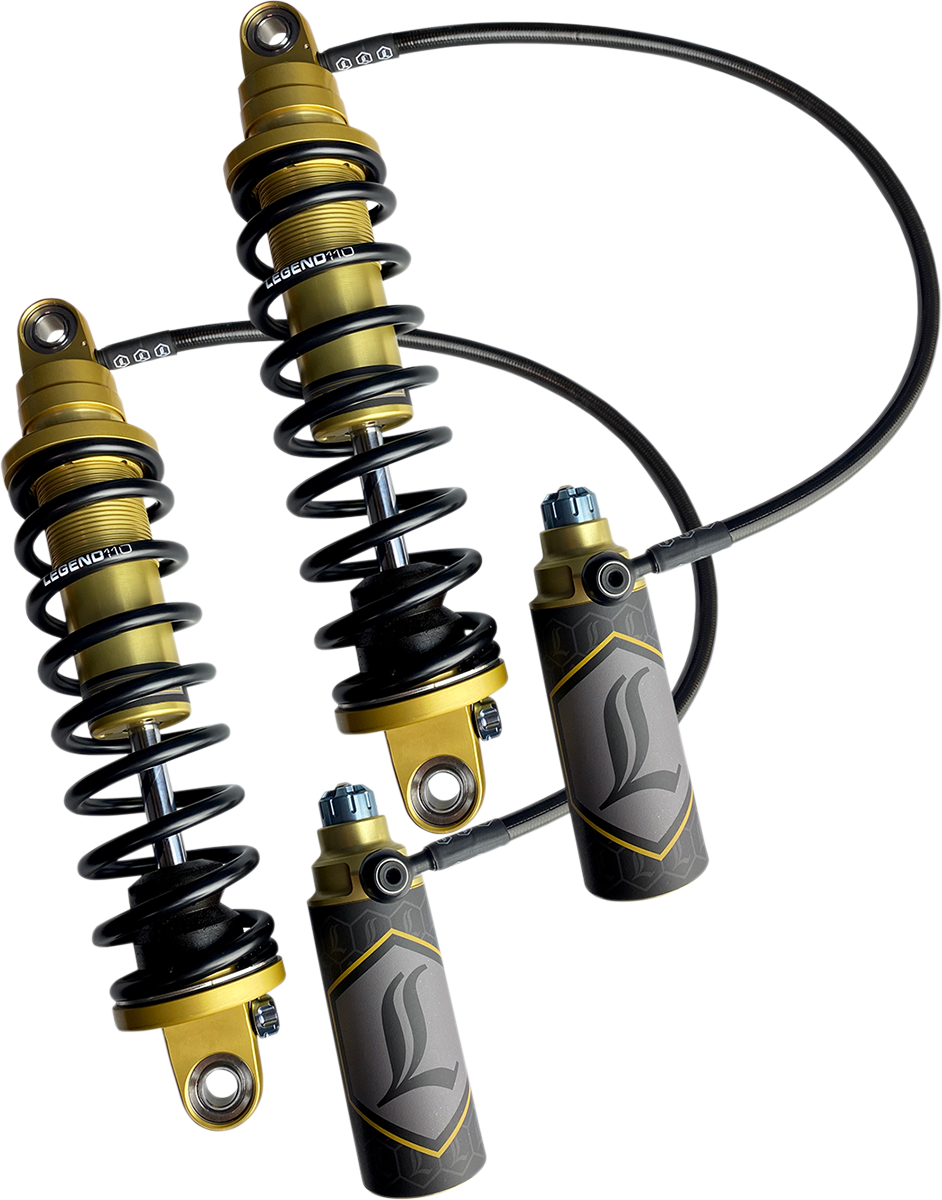LEGEND SUSPENSION REVO ARC Remote Reservoir Shocks - 14" - Heavy Duty - Gold 1310-1905