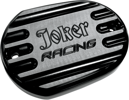 JOKER MACHINE Front Brake Master Cylinder Cover - Joker Logo - Black 10-381B