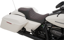 DRAG SPECIALTIES SEATS Predator III Seat - Double Diamond - Red Stitched - FL '08-'23 0801-1116