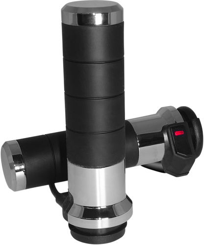 KOSO NORTH AMERICA Titan-X Heated Grips - 1" - Chrome AX068M10