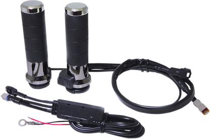 KOSO NORTH AMERICA Titan-X Heated Grips - 1" - Chrome AX068M10