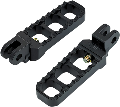 JOKER MACHINE Adjustable Foot Pegs - Serrated - Narrow - Black 08-61-4B