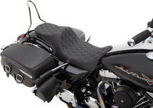DRAG SPECIALTIES SEATS Predator III 2-Up Seat - Double Diamond - Silver Thread - FL '08-'23 0801-1305