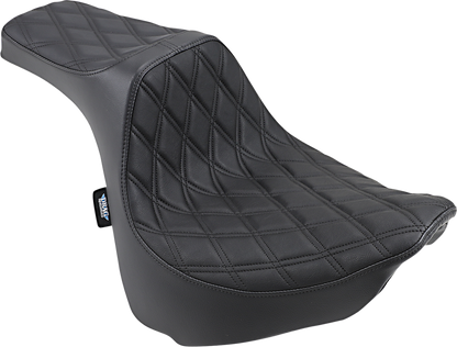 DRAG SPECIALTIES SEATS Predator III Seat - Double Diamond - Black Stitched - FXFB/S '18-'23 0802-1072
