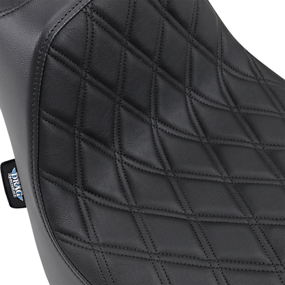 DRAG SPECIALTIES SEATS Predator III Seat - Double Diamond - Black Stitched - FXFB/S '18-'23 0802-1072