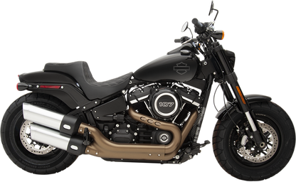 DRAG SPECIALTIES SEATS Predator III Seat - Double Diamond - Silver Stitched - FXFB/S '18-'23 0802-1073