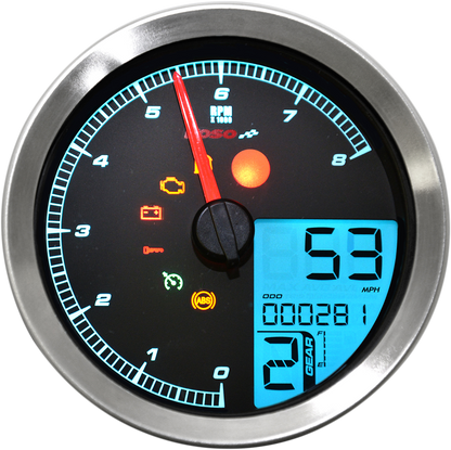 KOSO NORTH AMERICA Multi-Function Speedometer/Tachometer - HD-04 - Black BA051231