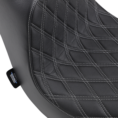 DRAG SPECIALTIES SEATS Predator III Seat - Double Diamond - Silver Stitching - FLFB/S '18-'25 0802-1189