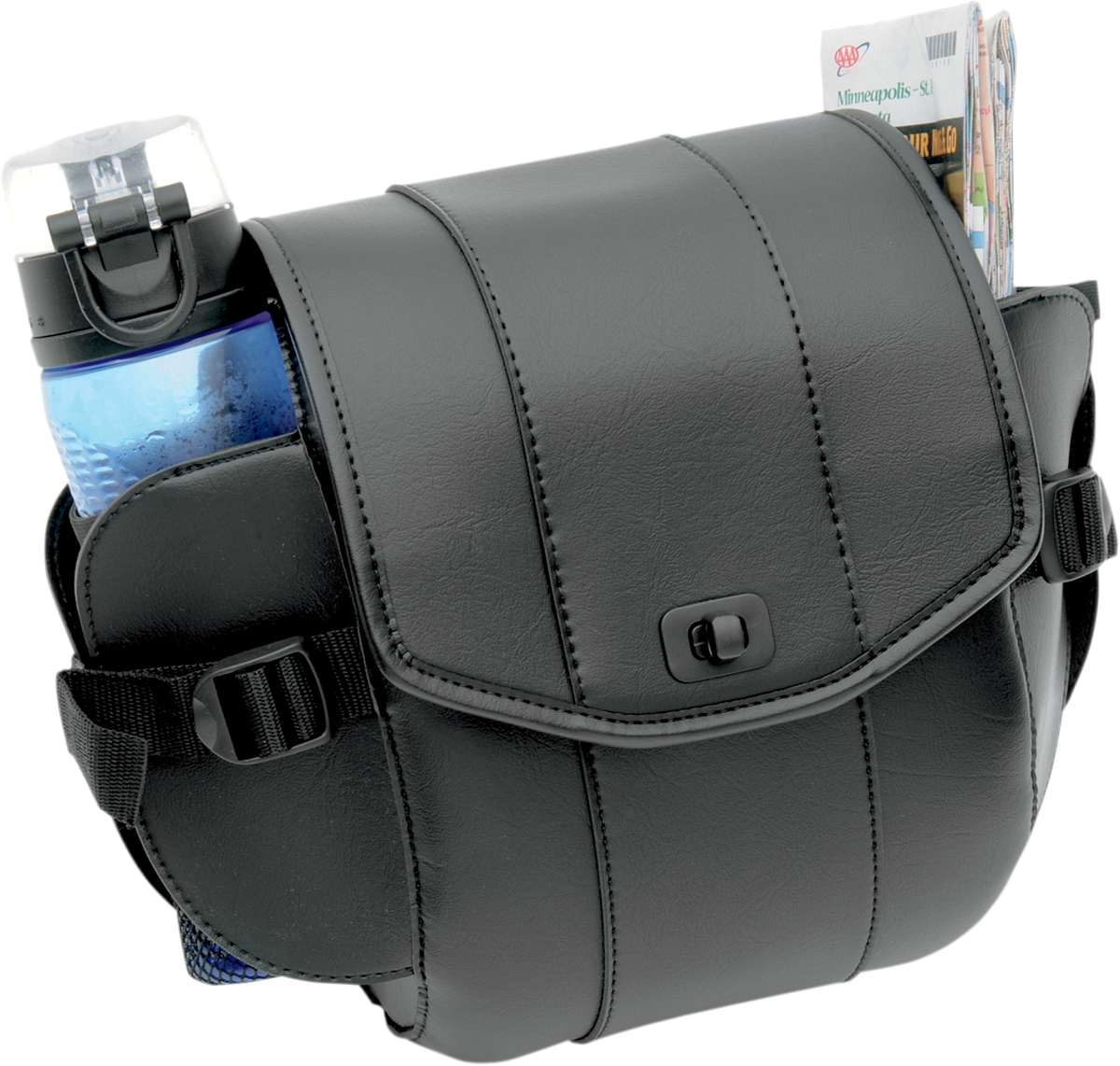 SADDLEMEN Sissy Bar Bag - Deluxe - Black 3503-0064