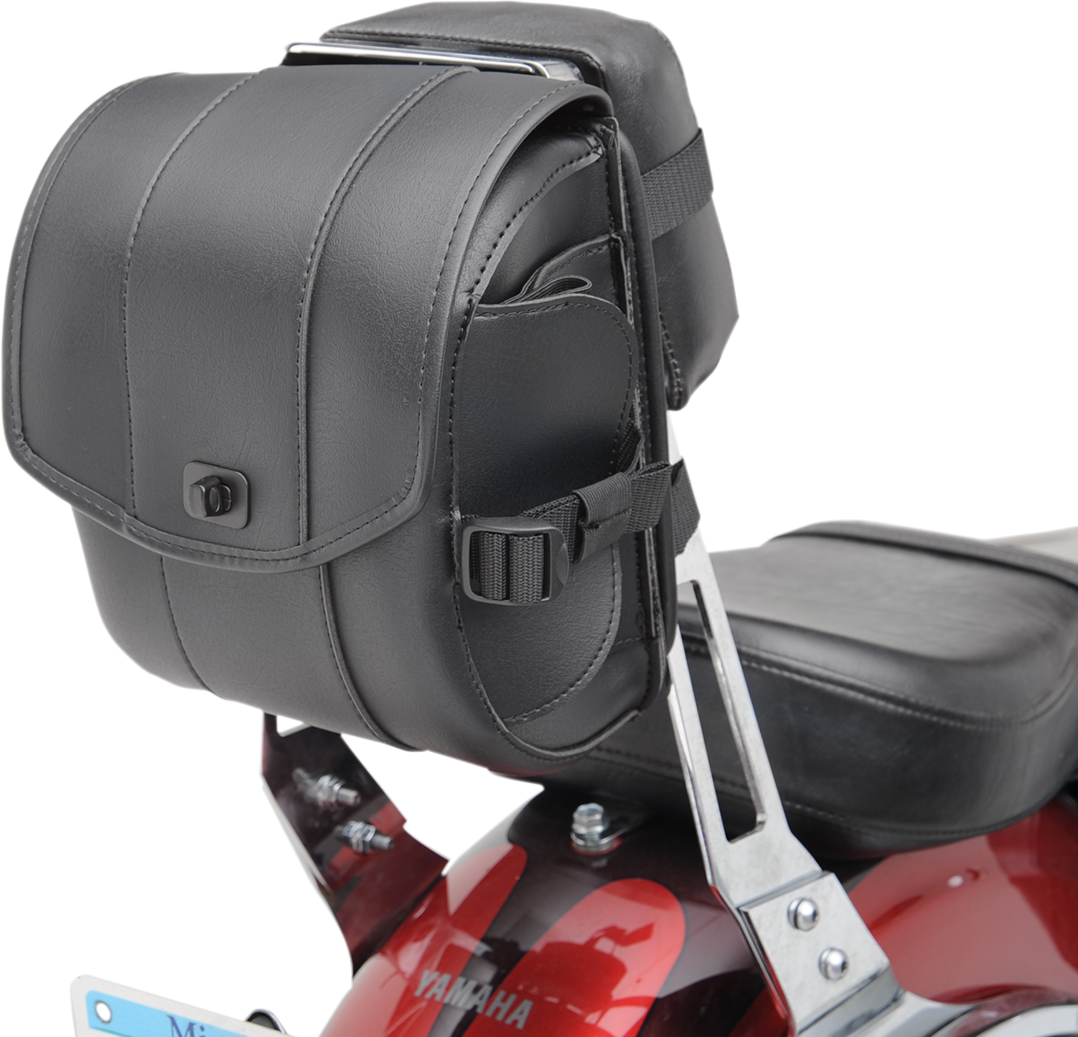 SADDLEMEN Sissy Bar Bag - Deluxe - Black 3503-0064
