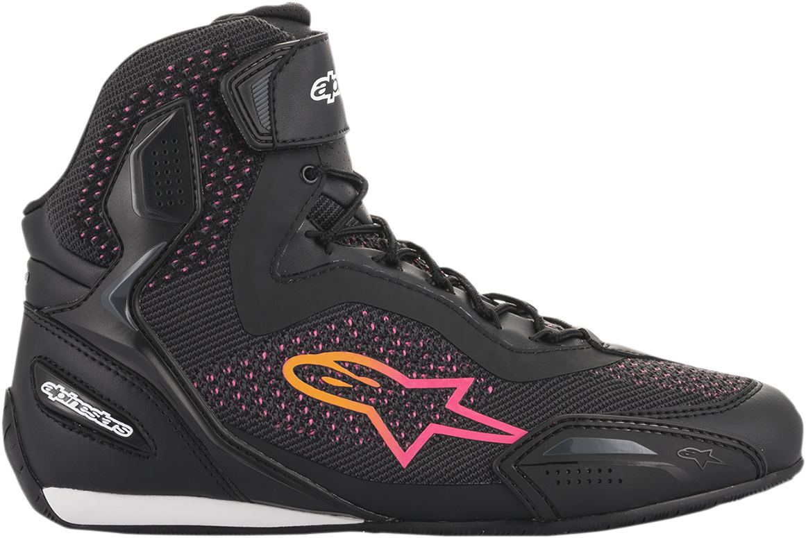 ALPINESTARS Stella Faster-3 Rideknit Shoes - Black/Yellow/Pink - US 6 / EU 37.5 251052014396