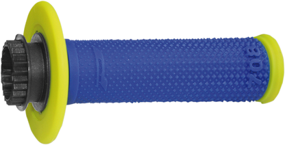 PRO GRIP 708 Lock-On Grips - Fluorescent Yellow/Blue PA070800GFBL