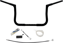 FAT BAGGERS INC. 1-1/4" EZ Install Flat Top Handlebar Kit - 10" - Black 709110-B