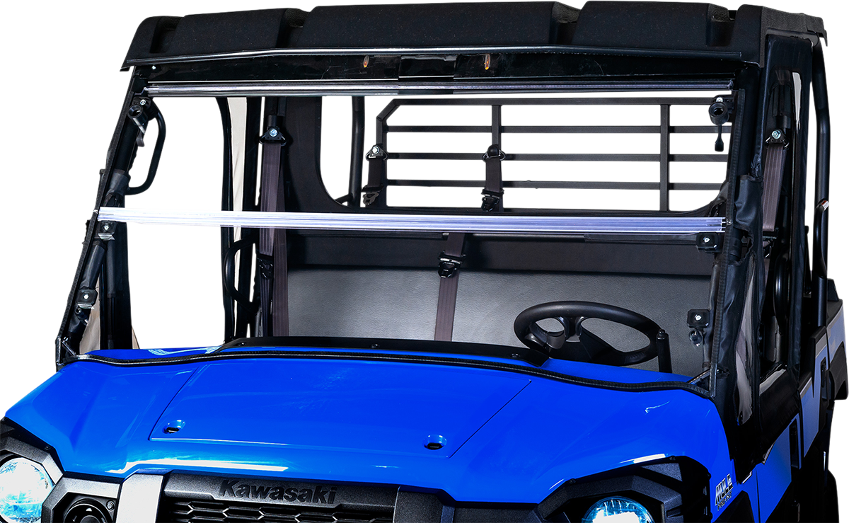 SEIZMIK Folding Windshield - Polycarbonate - Mule 50-26094KIT