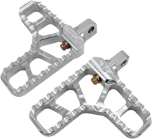 JOKER MACHINE Adjustable Serrated Foot Pegs - With Heel - Clear 08-62-1