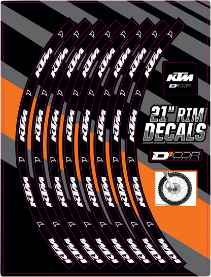 D'COR VISUALS Rim Decal - KTM Logo - 21" Front 40-80-204