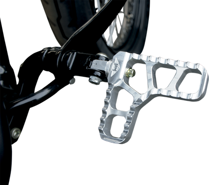 JOKER MACHINE Adjustable Serrated Foot Pegs - With Heel - Clear 08-62-1