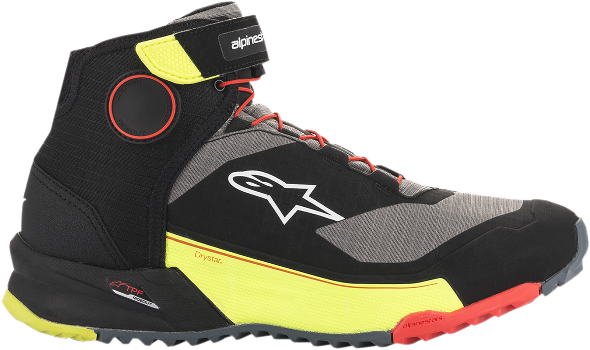 ALPINESTARS CR-X Drystar® Shoes - Black/Red/Yellow Fluorescent - US 12 / EU 45.5 2611820153812