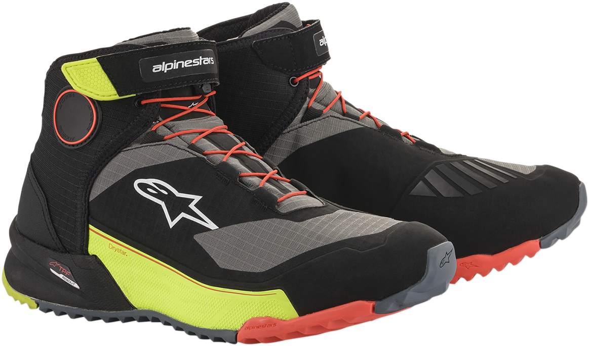 ALPINESTARS CR-X Drystar® Shoes - Black/Red/Yellow Fluorescent - US 10 / EU 43 2611820153810